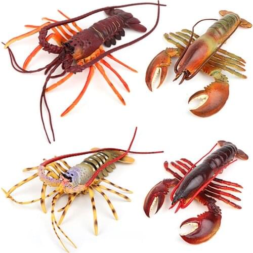 Kids children toys hotel restaurant decor sea animals fake simulation King Prawns lobster crayfish crawfish prawn shrimp model
