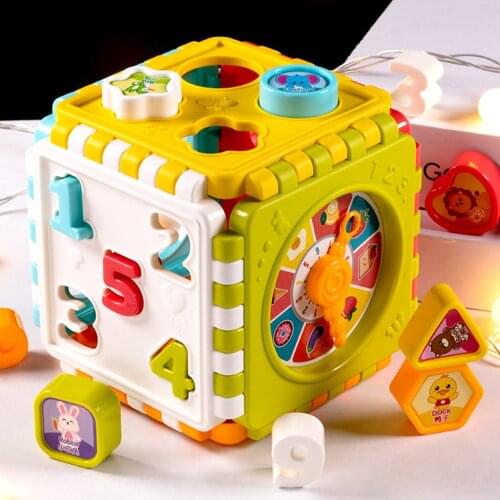 Baby Activity Cube Toys Shape and Number Sorting Toddler Early Learning Educational Develop Toys