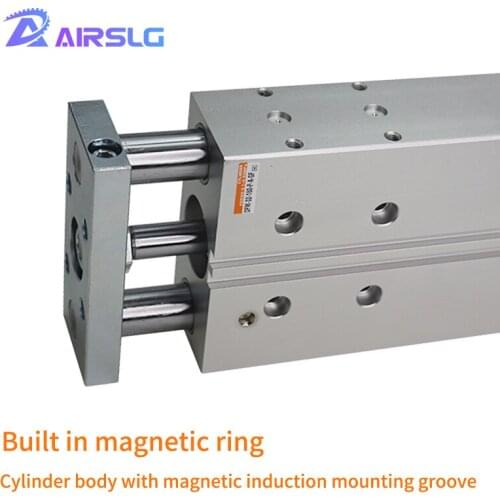 DFM-12 DFM-16 -30-P-A-KF Compact guide cylinder-80-P-A-KF air pneumatic cylinder with guide rod-10-20-25-30-40-50-80-100 -P-A-KF