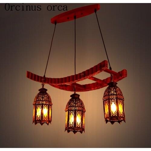 European Mediterranean retro solid wood chandeliers restaurants study rooms bars Morocco style minimalist Chandelier