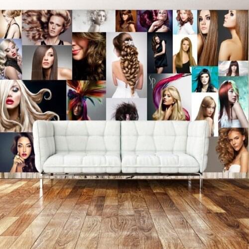 Photo wallpaper custom wallpaper Modern wind beauty hair salon barber shop background wall mural wallpaper mural