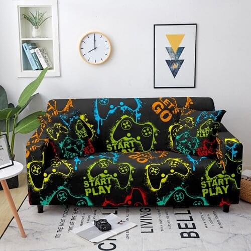 Game Sofa Cover Elastic Gamepad Corner Sofa Covers For Living Room Sofa Slipcovers Stretch Sectional Couch Cover L Shape