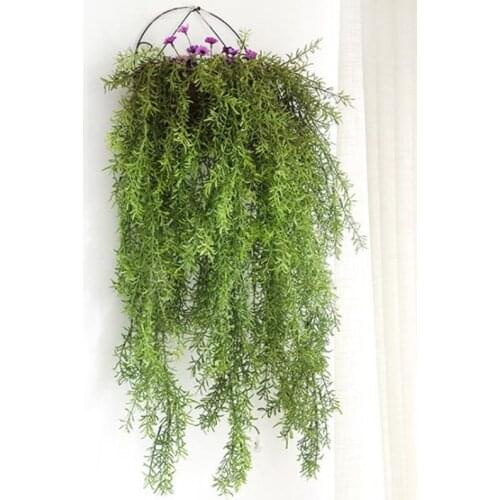 Artificial Plant Rohan grass Fake Flowers Wall Hanging Plants Decorations for Wedding home DIY Decorative wreath Fake Flowers