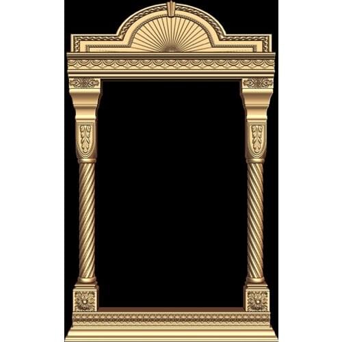 Arched door 3d STL Model for CNC Router Engraver Carving Machine Relief Artcam Aspire - picture frame 19