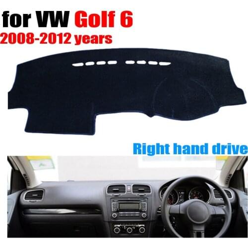 Car dashboard covers mat for Volkswagen VW GOLF 6 /GTI 2008-2012 Right hand drive dashmat pad dash cover dashboard accessories