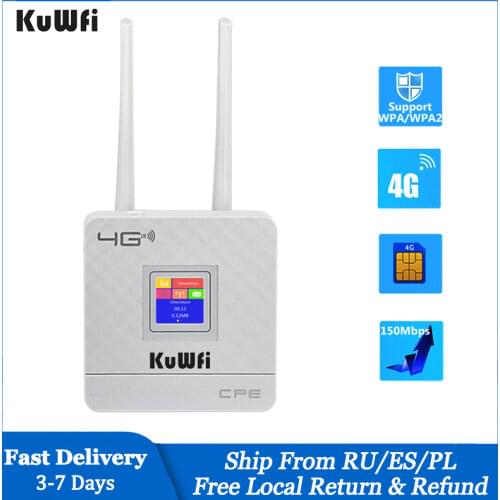 4G Sim Card Wifi Router Wireless CPE Router CAT4 150Mbps 4G LTE FDD/TDD Unlock Router With External Antennas WAN/LAN RJ45