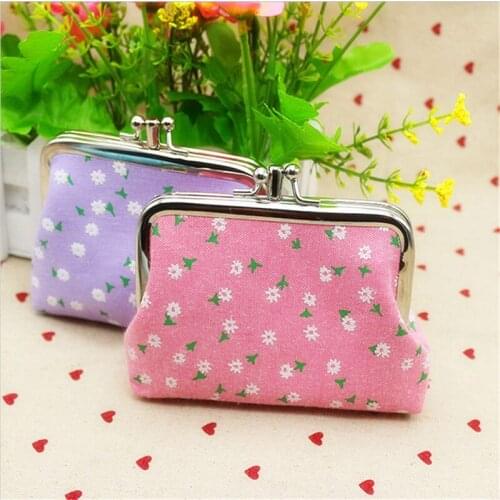Hot Sale Korean Version Woman Cute Printed Double-layer Coin Purse Printing Leather Small Wallet Billetera Portemonnee