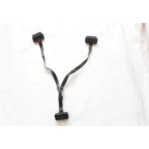 16pin 30cm OBD2 Splitter Cable Flat Thin Extension Connector