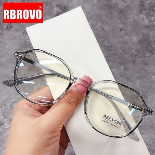RBROVO 2021 Women Glasses Frame Retro Eyeglasses Frame For Women Optics Brand Designer Eyewear Women Anti Blue Light Spectacle