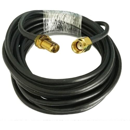 RP-SMA Female Jack to RP-SMA RP SMA Male Plug RG58 Coaxial Pigtail WIFI Low Loss cable 1m 5m 10m 20m 30m