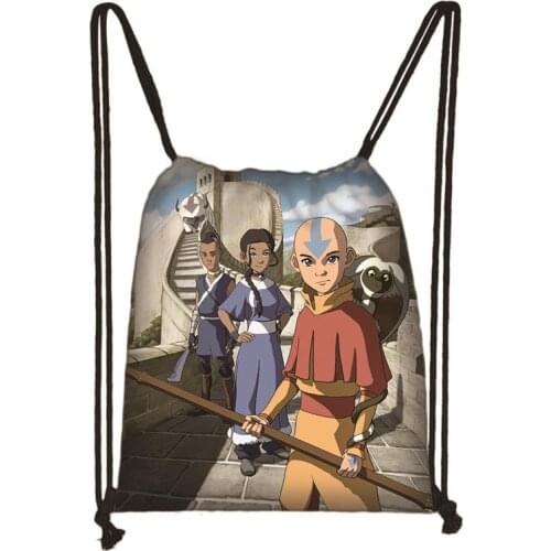 Avatar The Last Airbender Print Drawstring Bag Boy Girl Storage Bags Teenager Women Men Casual Backpack Kids Bookbag Travel Bags