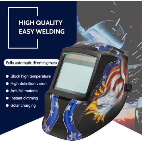 Super Red Motorcycle Race Solar Auto Darkening Welding Helmet Welding Equipment TIG MIG ARC MMA Electric Welding Mask Cap TRQ