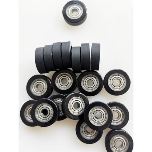 [PU416-5] 10PCS low noise TPU rubber ball bearing PU rubber TPU soft bearing roller wheel pulley 4*16*5mm