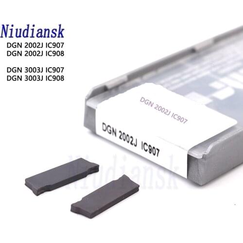 10PCS DGN2002J IC907/IC908 DGN3003J IC907/IC908 CNC carbide insert for slotting grooves DGN 3003J IC908 for cutting tools