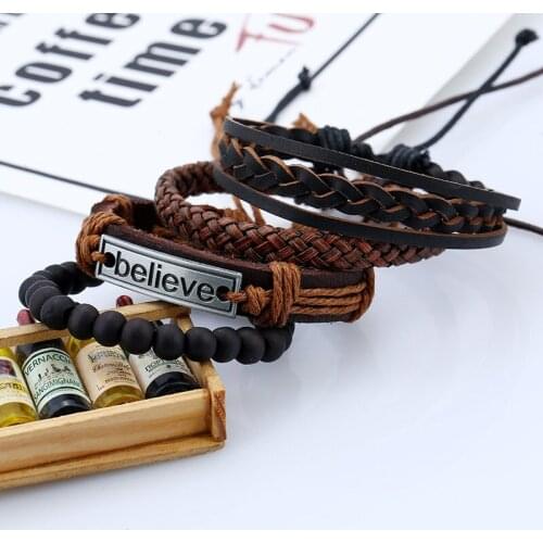 TOUCHEART Men's Leather Bracelets
