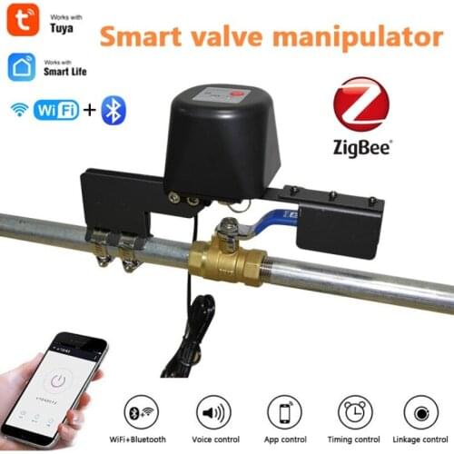 Tuya ZigBee Smart Home Water/Gas Valve Automation Control Work with Alexa Google Assistant and ZigBee Gateway
