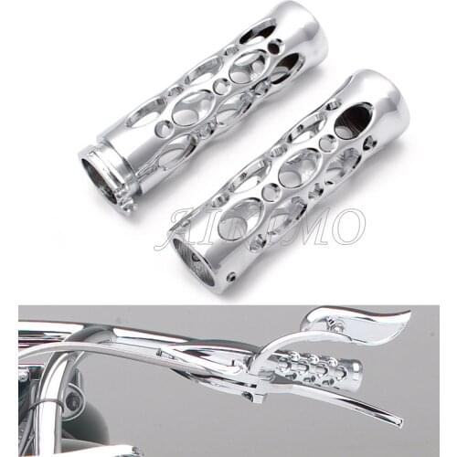 Chrome 1" Moto 1 Inch Hand Grip for Harley Honda Cafe Racer Custom Motorcycle 25mm Handlebar Grip Universal