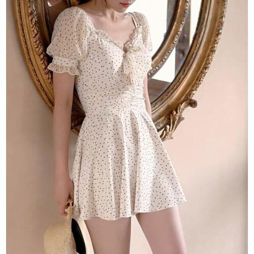 2021 New Korean Style Sexy Backless One Piece Swimsuit Swimwear Women Classic Vintage Bathing Suits Beachwear Bandage Swim Wear