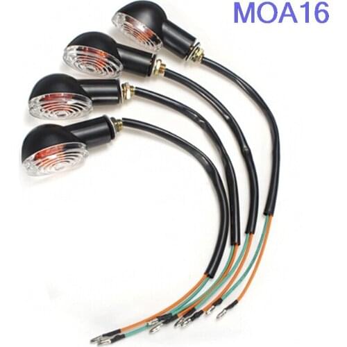 1pc/2pc Universal Amber Bulb Motorcycle Turn Signals Indicator Mini for Cat Eye