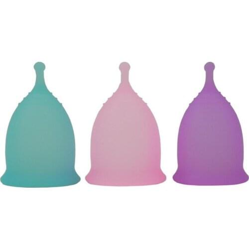 100Pcs Ladys Silicone Menstrual Cups Women Hygiene Reusable Product Health Care Collector Menstrual Disposable Diapers