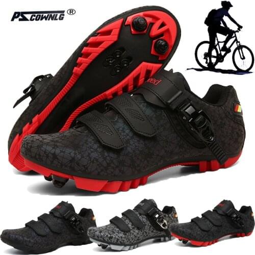 Cycling sneaker mtb spd cleat Non-slip Self-locking bike shoes Mens Road cycling footwear Mountain flat Bicycle sneakers