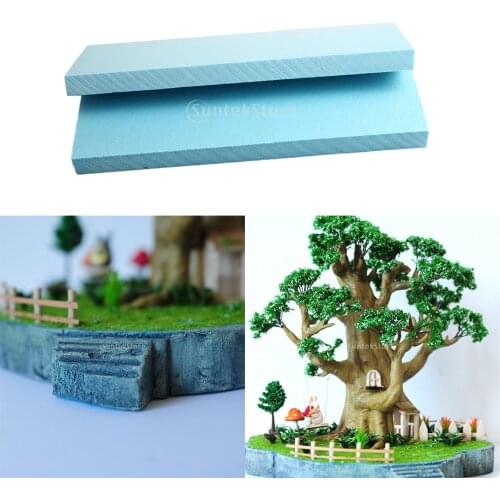 5x Diorama Bases Foam Rectangle for DIY Mountain Landscape Made Building Model Materials 11.61 x 3.94 x 0.79inch