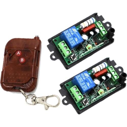 220V 1CH RF Remote Control Switch Wireless Remote Switch System 2CH Transmitter & 2pcs 1CH Receivers Home Automation SKU: 5126