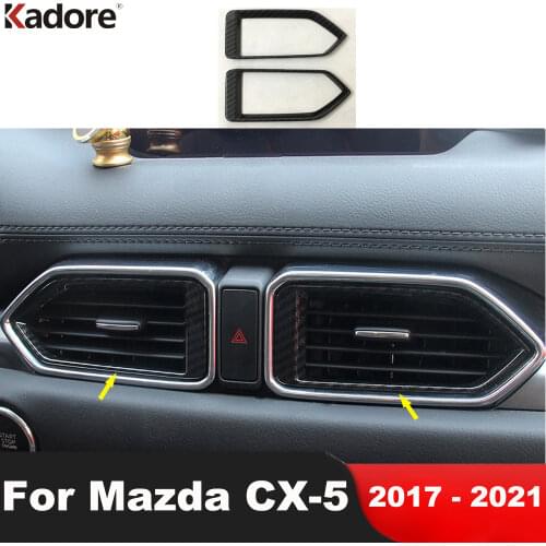 For Mazda CX5 CX-5 KF 2017 2018 2019 2020 Interior Air Conditioning Vent Outlet Strips Dashboard Control Air Condition Trim