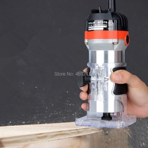 220V 35000RPM 530W Electric Hand Trimmer Wood Edge 1/4'' Wood Router Trimmer Router Tools for Woodworking Drilling Tool
