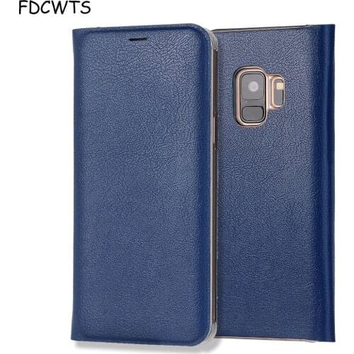 FDCWTS Flip Cover Leather Case For Samsung Galaxy S9 Plus S9 Wallet Phone Case Cover With ID Credit Card Holder For Samsung S9