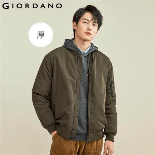Giordano Men Jackets Stand Collar Multi-pocket Bomber Jacket Mulit-Pocket Soild Color Casual Jackets 01071684