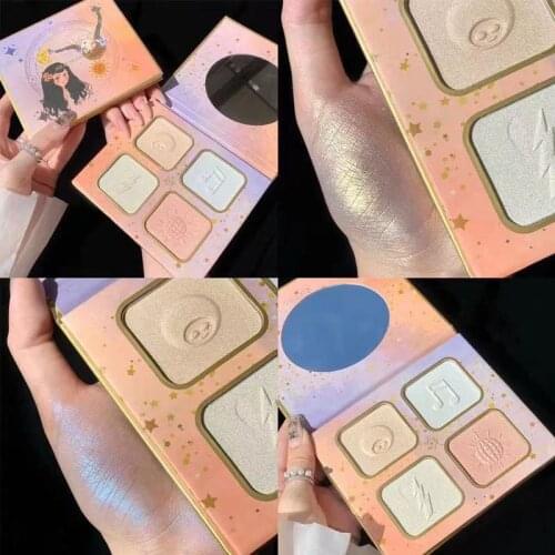 Highlighter Facial Bronzer Palette Shimmer Powder Makeup Glow Face Contour Illuminator Highlighter Pallete High Gloss Cosmetics