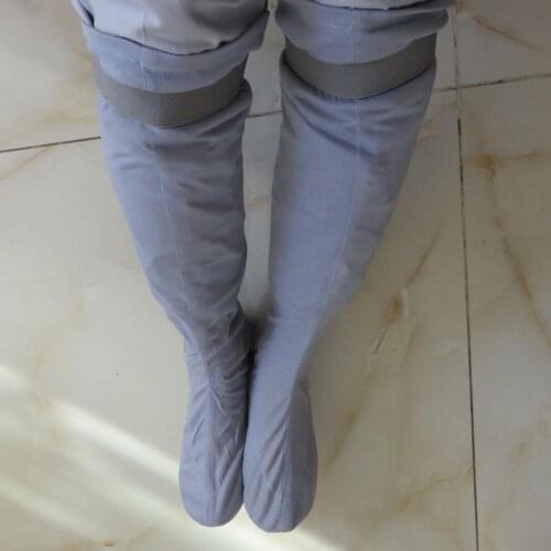 Customized EU35~EU50 grey/yellow full cotton Buddhist shaolin monks socks and band zen lay meditation stockings