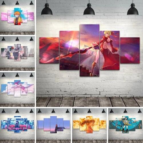 Canvas Paintings Wall Art Home Decoration Animation Scenery Poster HD Prints Modular Pictures Cartoon Living Room No Framework