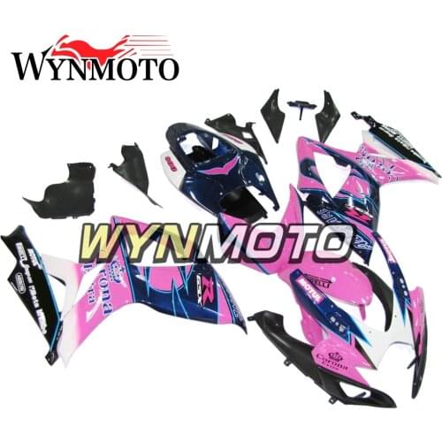 Complete Fairings Kit For GSXR600 750 06-07 2006 2007 K6 Injection ABS Plastics Fairing Bodywork Frames Cowlings Pink Blue Cover
