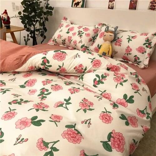 Girls Bedding Set with Flat Sheets Duvet Quilt Cover Pillowcase for Kids Adult Queen Single Boys Bed Linen Home Textiles
