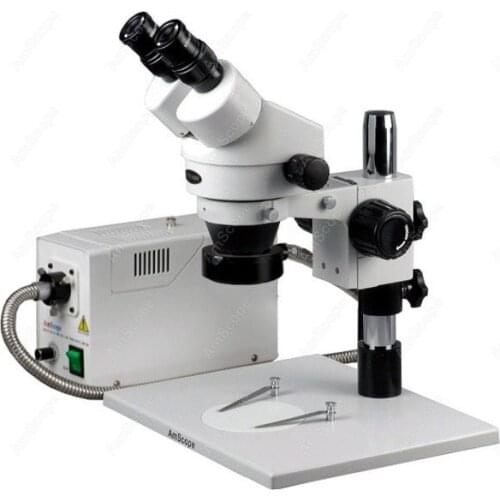 Inspection Microscope--AmScope Supplies 3.5X-90X Inspection Zoom Microscope with Fiber Optic Ring Illuminator