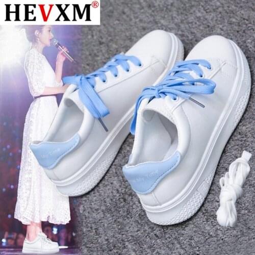 Hot Women Sneakers 2020 Fashion Breathble Vulcanized Shoes Women Pu Leather Platform Shoes Zapatillas Mujer Casual Shoes White