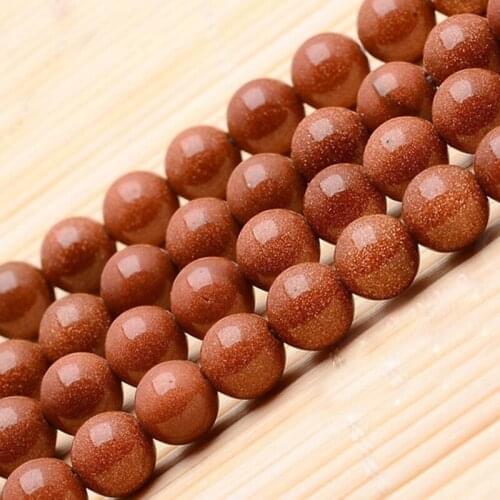 Naturl Goldsand Beads Strands,Wholesale (500pcs/lot) 8mm GoldStone Beads For DIY Jewelry Making,Round Shape,Free Shipping