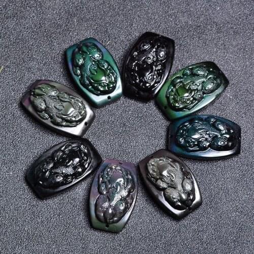 Natural Mexican Rainbow Eye Black Hand Bracelet Pendant Special DIY Beaded Accessories Wholesale