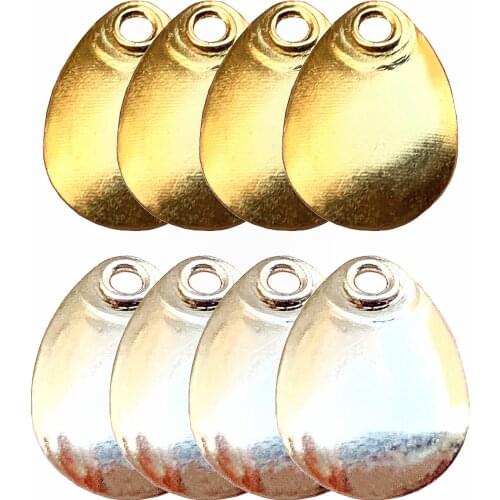 50pc/lot Nickel Plating Spinner Blades DIY Minnow VIB Popper Fishing Lure Accessories Spoon Do Not Hurt The Line Polishing Noise