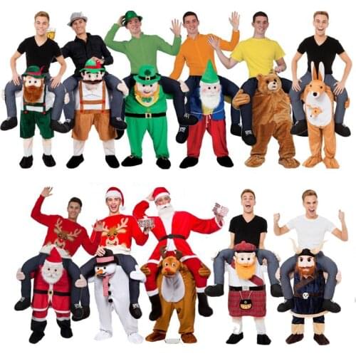 Novelty Ride On Me Mascot Costumes Carry Back Funny Animal Pants Oktoberfest Halloween Party Cosplay Clothes Horse Riding Toys