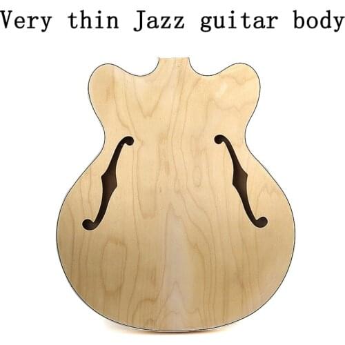 Very thin jazz guitar body maple plywood back side solid wood