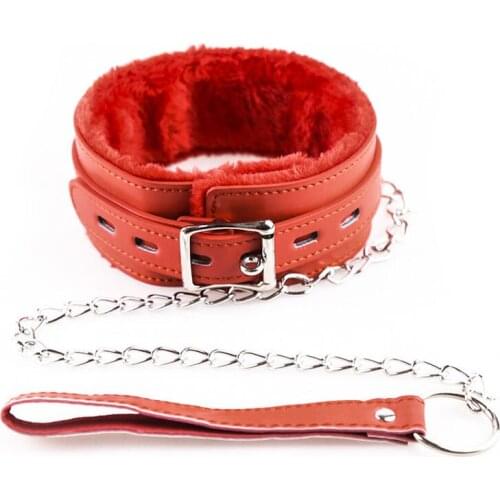 Neck Bondage Leather Slave Collar Adult Games BDSM Fetish Women Erotic Sex Toys For Couples Restraints Collar with Chain Leash