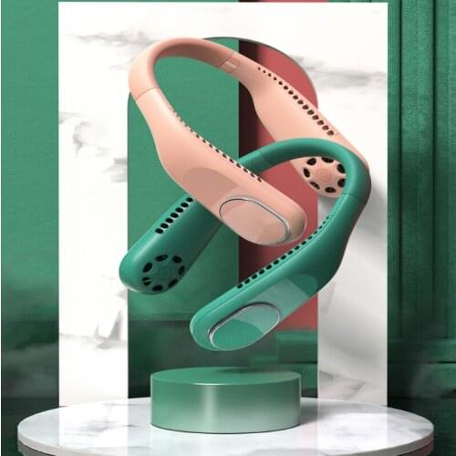 Portable Neck Fan Bladeless Fans Rechargeable Portatil Abanicos Outdoor for Home Neck Neckband Fan Cooling Hands-free Wind Speed