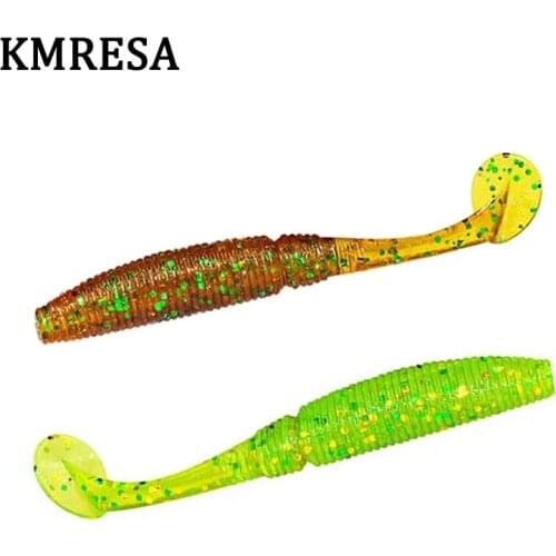 KMRESA 15pcs Wobbler Jigging 5cm 1g Fishing Lure Soft Worm Shrimp Jerkbait Fish Ocean Rock lure bass soft fish smell soft bait