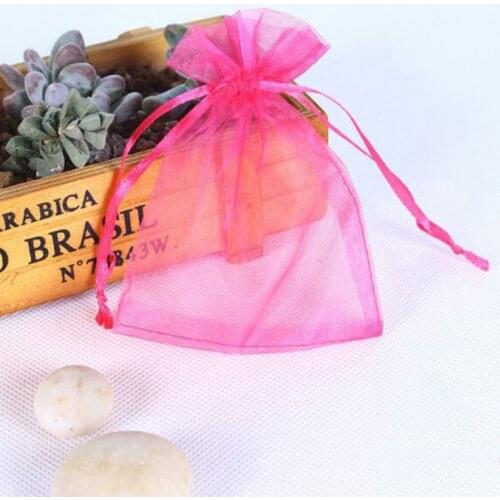 Simple Fashion Style Daily Jewelry 50pcs 17 Colors Jewelry Bag Wedding Gift Organza Jewelry Bag Display Packaging Pouches 2020