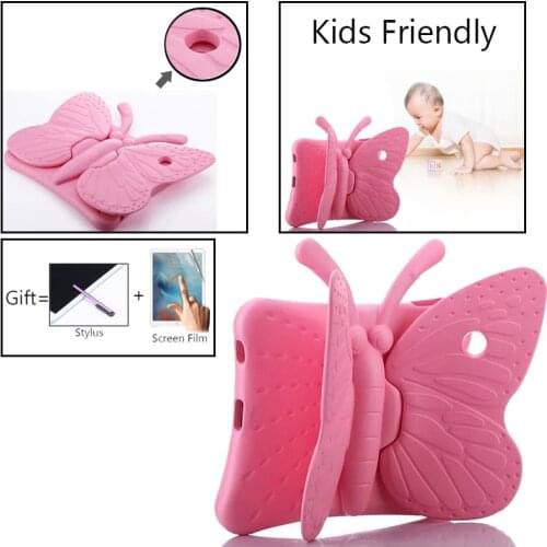 3D Cartoon Butterfly Case For Apple iPad 2 3 4 Case for iPad 4 Kids Safe Stand Shockproof Tablet Cover for iPad 3 for iPad 2
