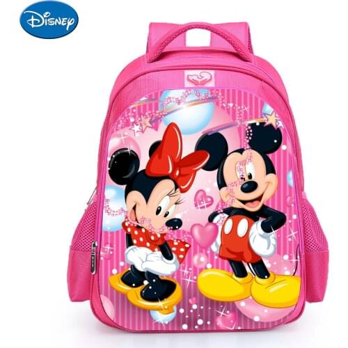 Micky Mouse Backpack 3d Printe Beauty School Bag Pink 16inch Lightweight Children School Bag Breathable Wearable Girls Backpack