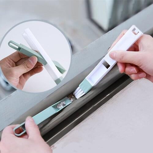 Kitchen Door Window Groove Cleaning Brush Creative Multifunctional Slot Computer Keyboard Brush With Dustpan Crevice Swipe